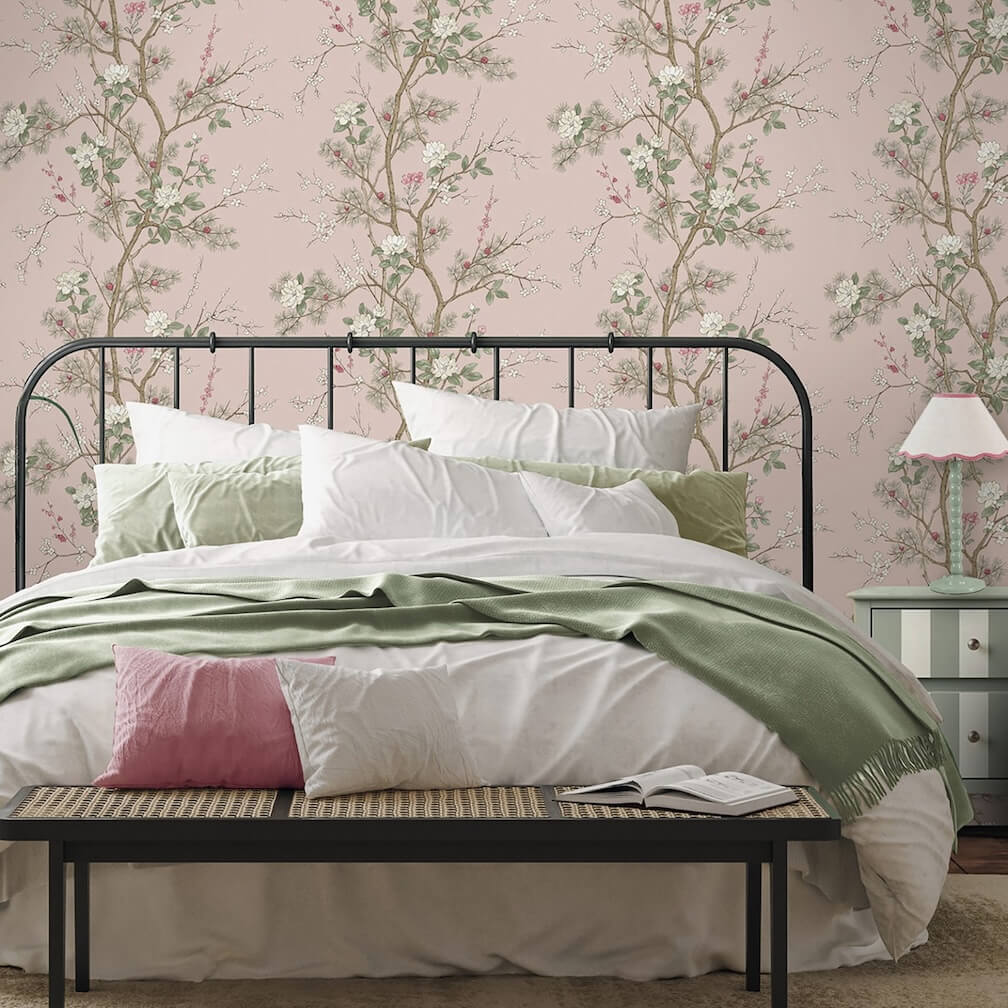 Belgravia Bridget Floral Blush Pink Wallpaper - 753