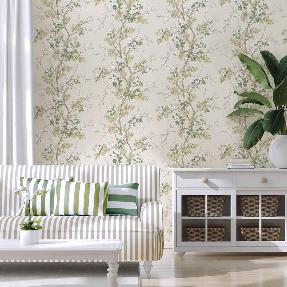 Belgravia Bridget Floral Cream Wallpaper - 750
