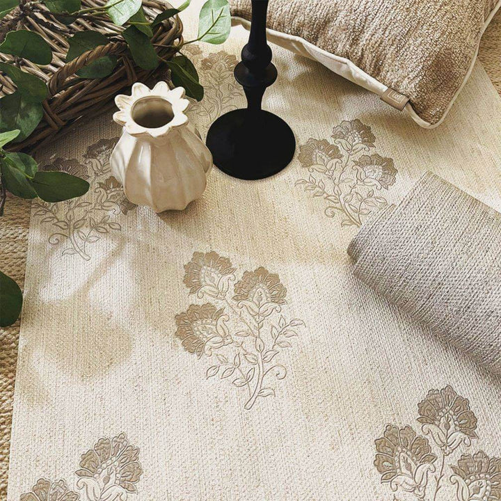 Belgravia Carlotta Beige Floral Motif Wallpaper - 9029