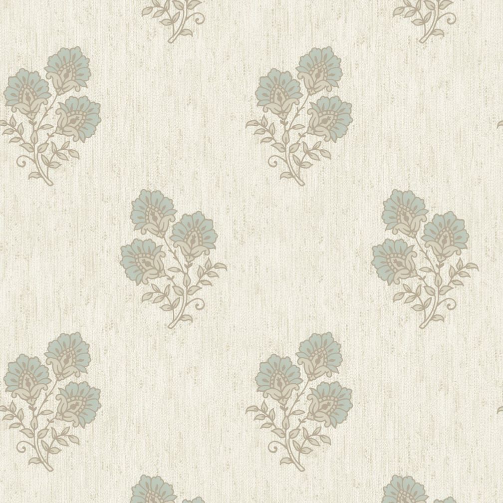 Belgravia Carlotta Green Floral Motif Wallpaper - 9030