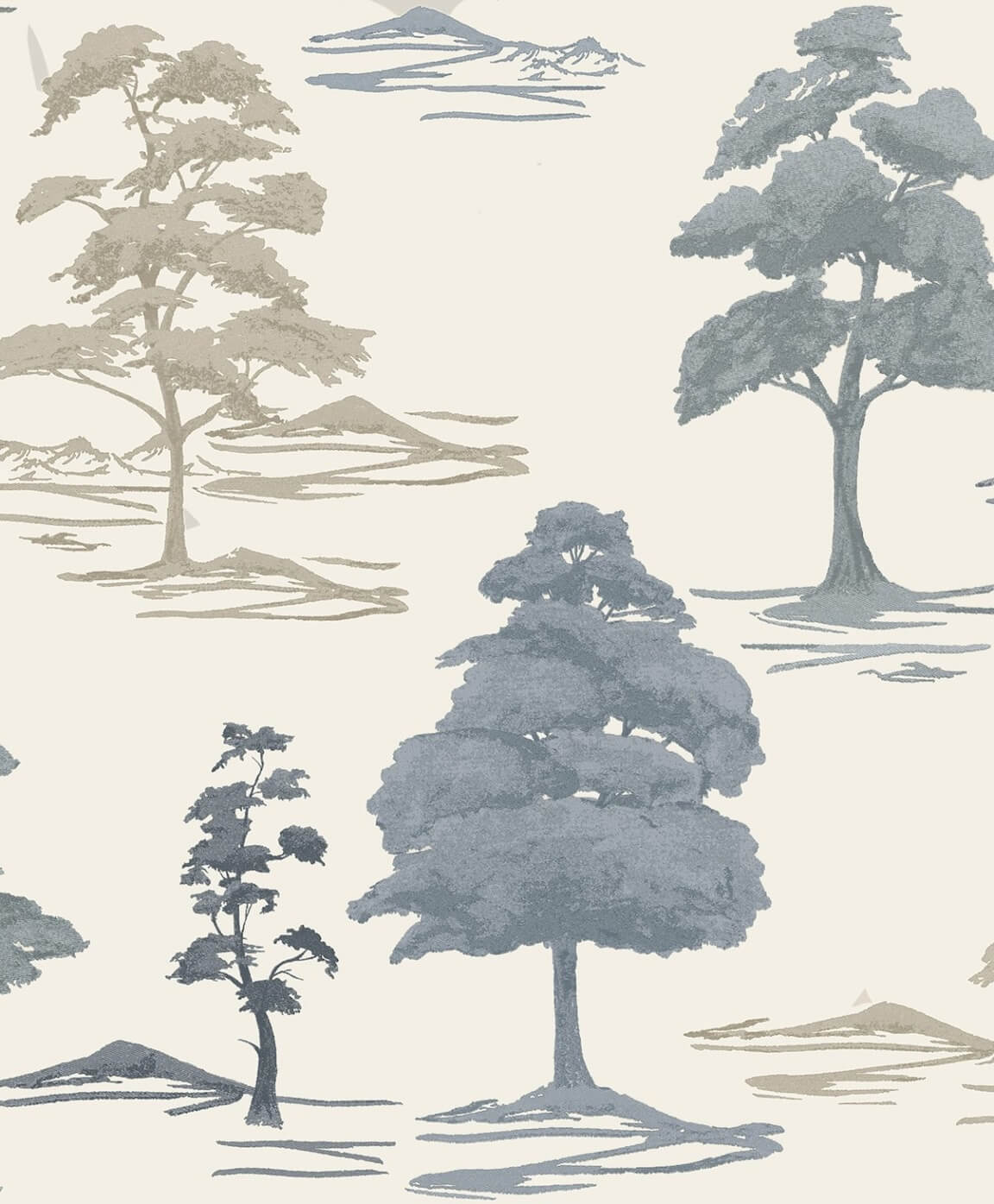 Belgravia Carlotta Tree Blue Wallpaper - 9036