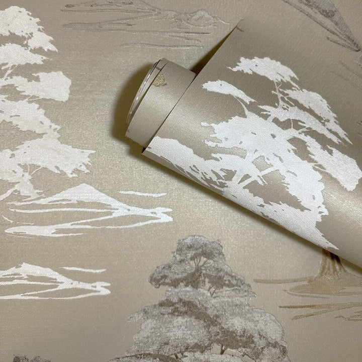 Belgravia Carlotta Tree Champagne Wallpaper - 9038