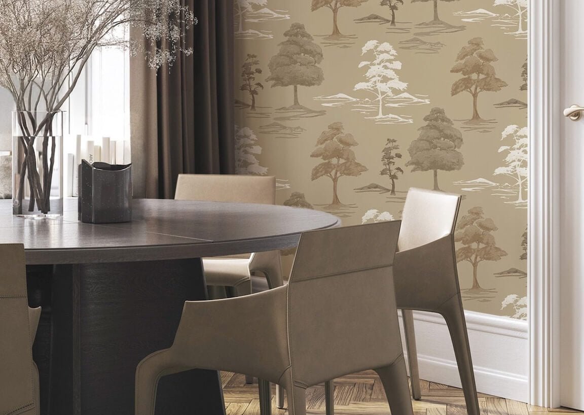 Belgravia Carlotta Tree Champagne Wallpaper - 9038