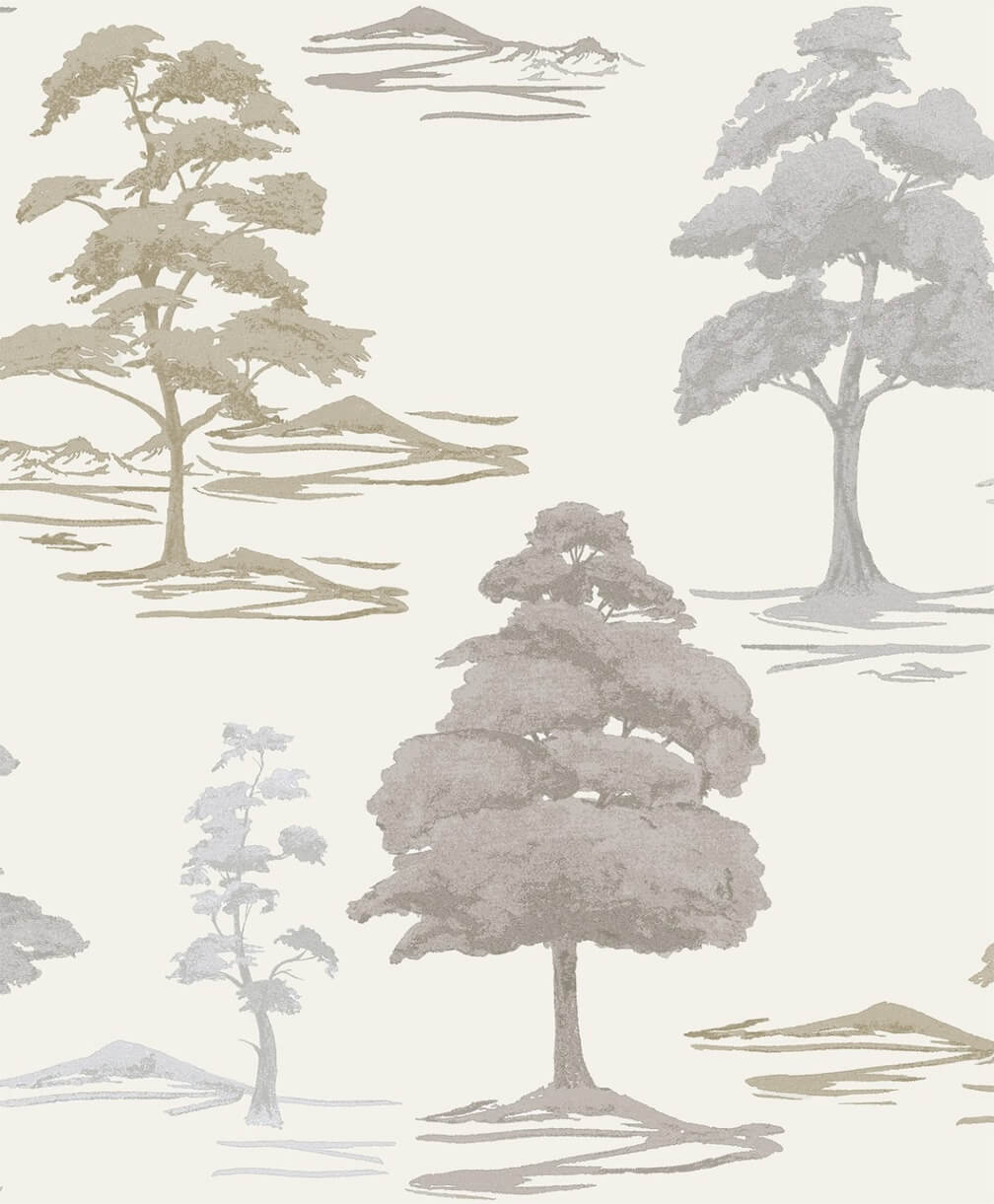 Belgravia Carlotta Tree Cream Wallpaper CAD Image - 9035