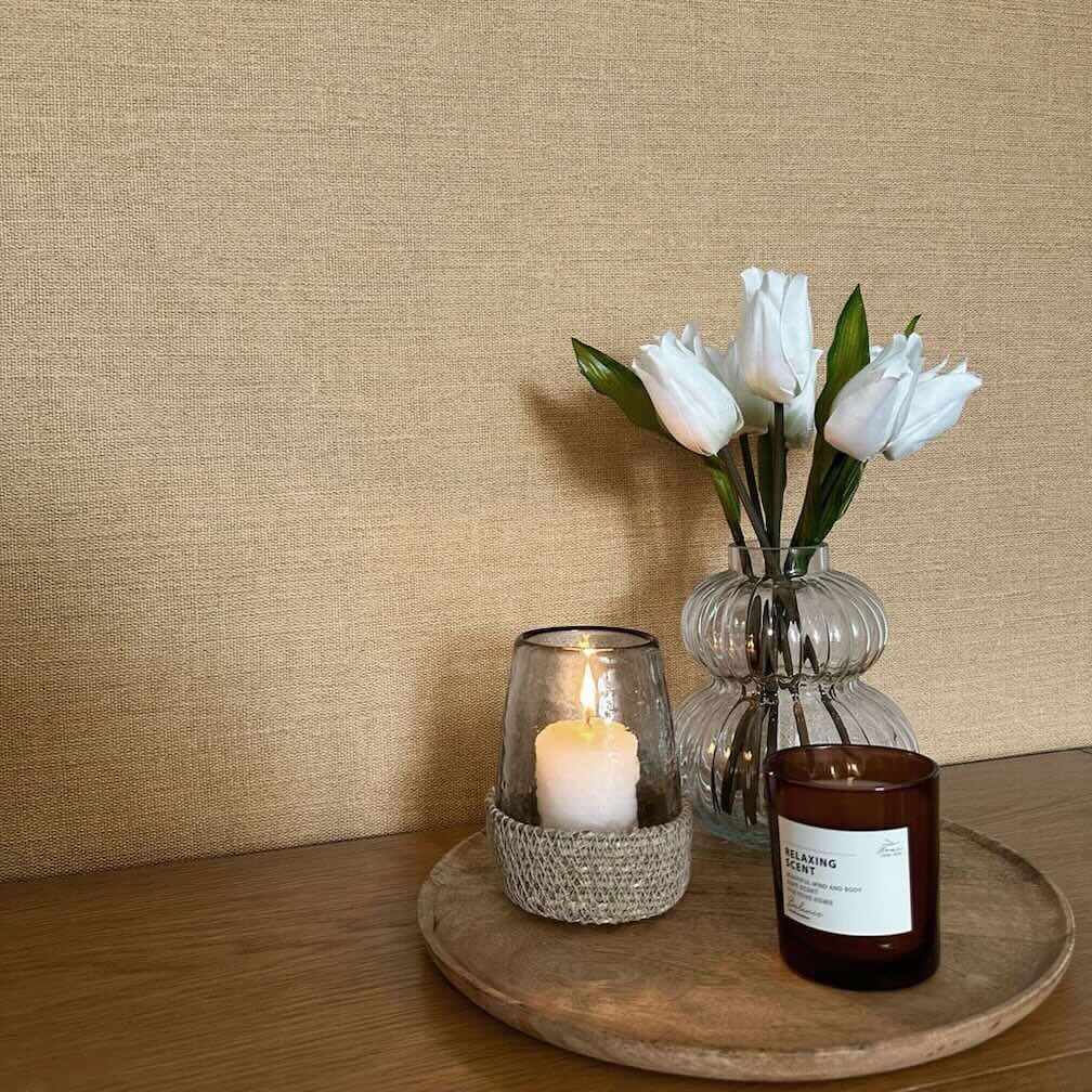 Belgravia Carmella Sand Plain Textured Wallpaper - 7163