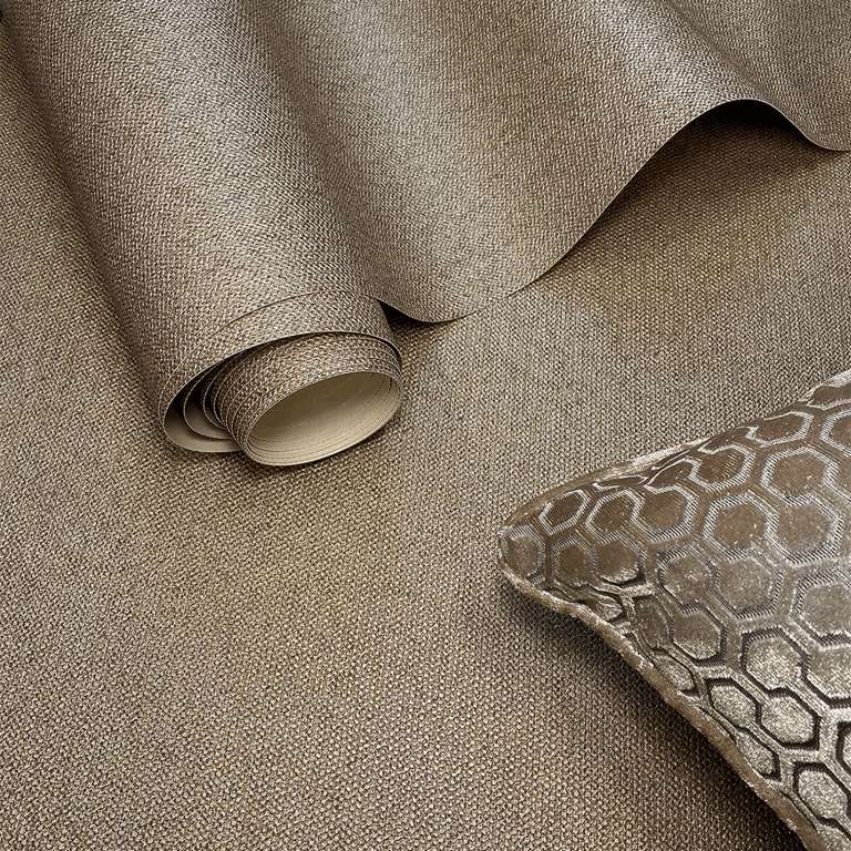 Belgravia Ciara Mocha Texture Wallpaper - 4414