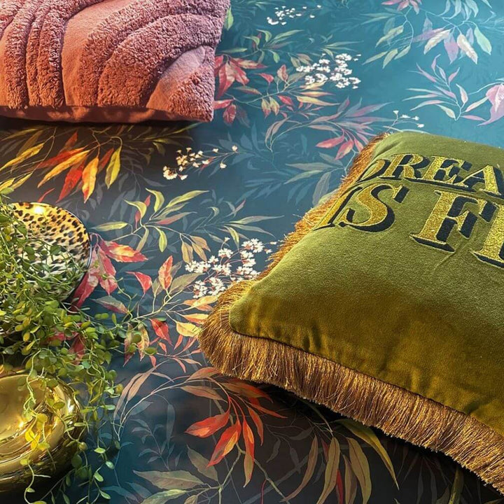 Belgravia Kanata Russet Dark Blue Wallpaper - 2339