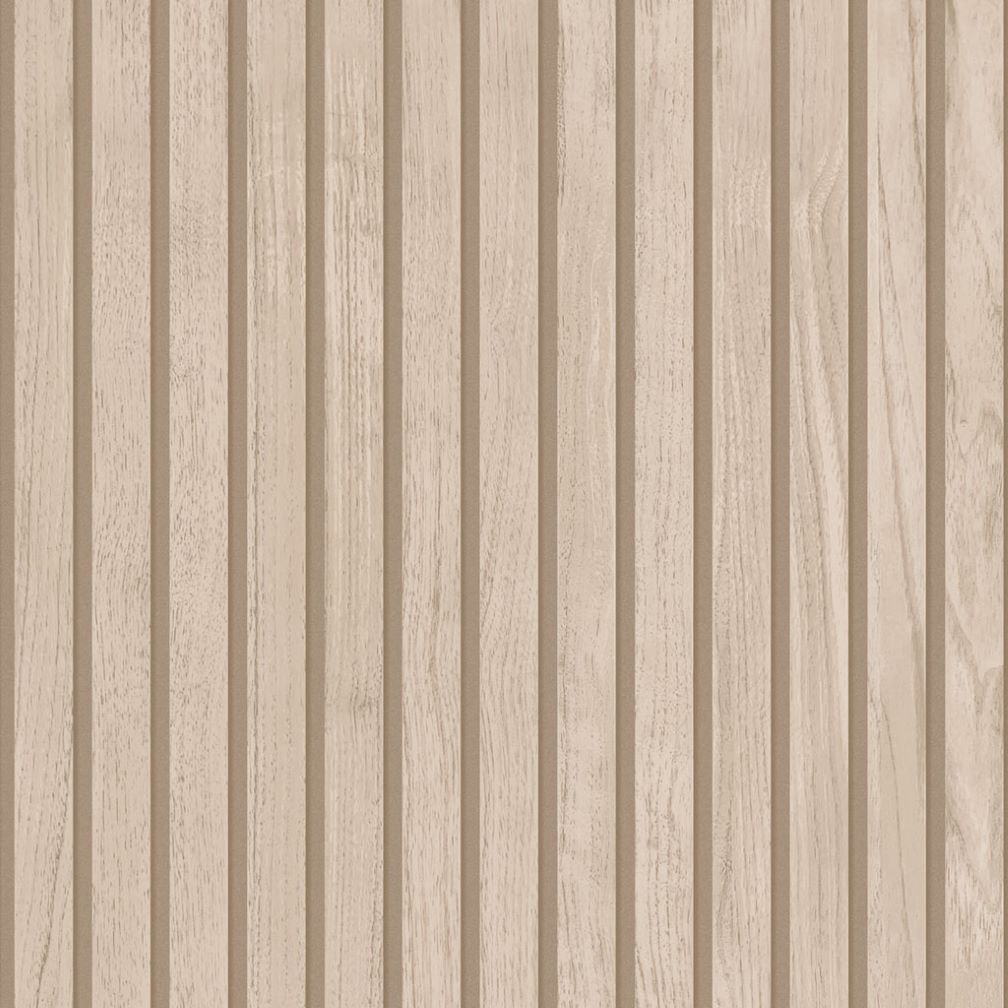 Belgravia Panacea Wood Slats Beige Wallpaper - 1162