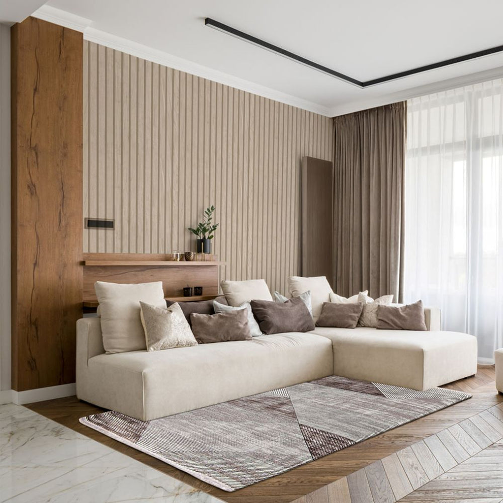 Belgravia Panacea Wood Slats Beige Wallpaper - 1162