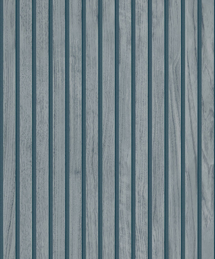 Belgravia Panacea Blue Wood Slat Wallpaper