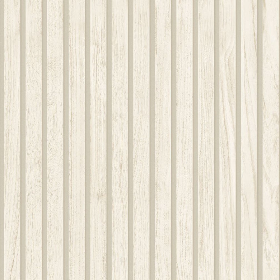 Belgravia Panacea Wood Slats Cream Wallpaper - 1159