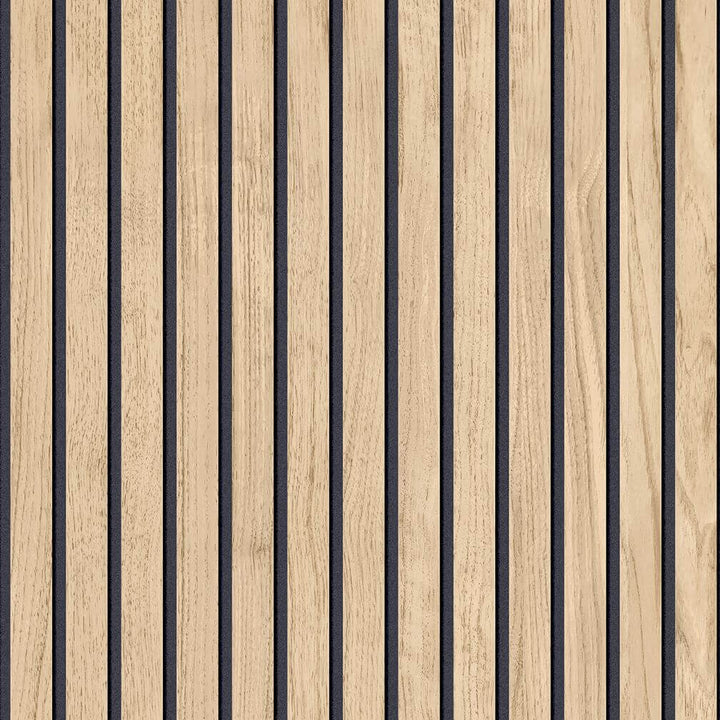 Belgravia Panacea Wood Slats Light Oak Wallpaper - 1158