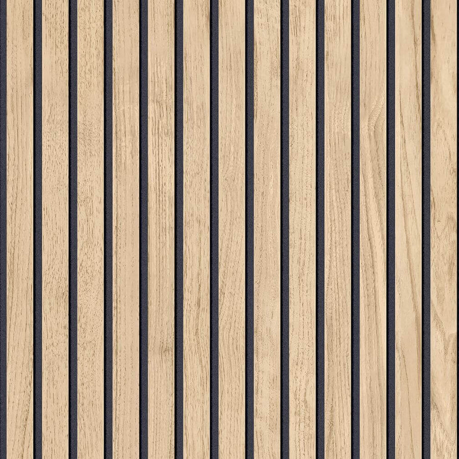 Belgravia Panacea Wood Slats Light Oak Wallpaper - 1158