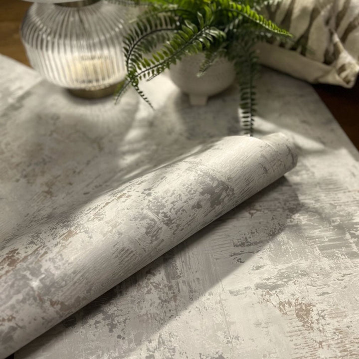 Belgravia Plaster Texture Cream & Grey Wallpaper - 2315