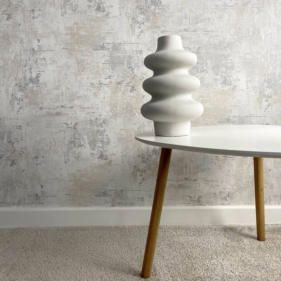 Belgravia Plaster White Wallpaper - 9021