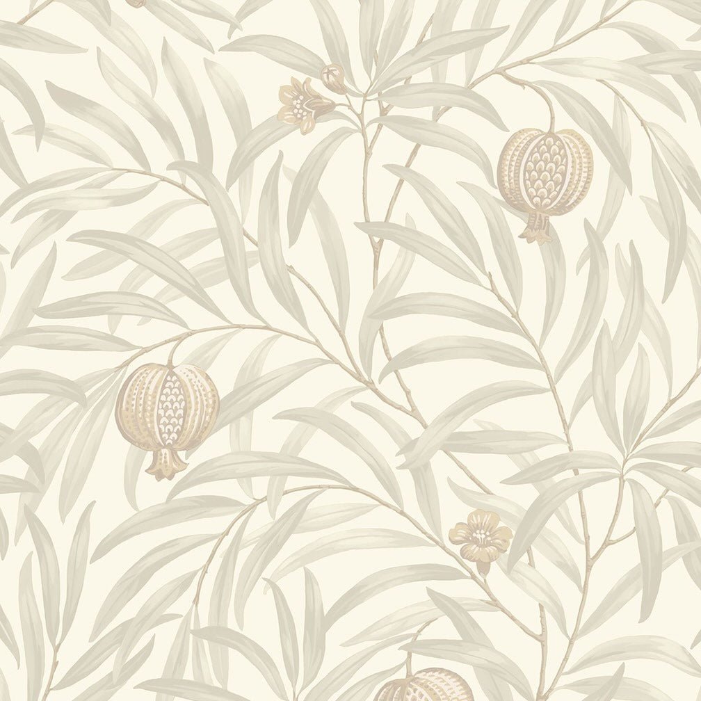 Belgravia Pomegranate Cream & White Wallpaper - 9610