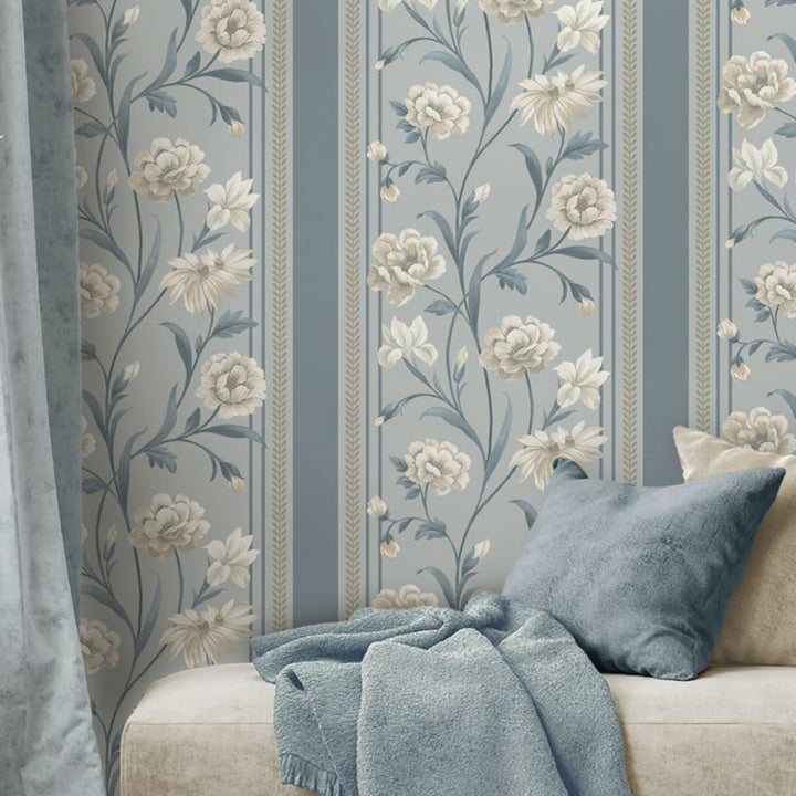 Belgravia Raya Blue Wallpaper - 758
