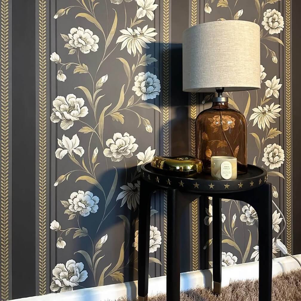 Belgravia Raya Dark Neutral Wallpaper - 759