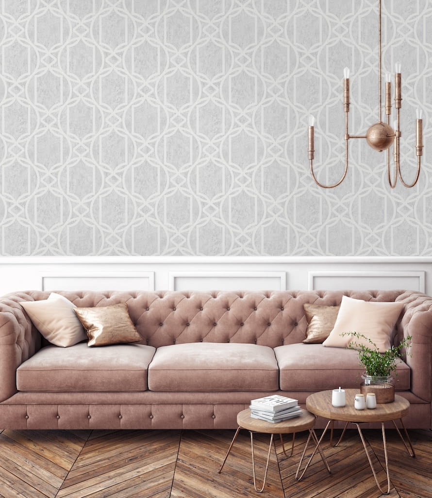 - Boutique Deco Geo Soft Grey Wallpaper - 106683 - Decor Warehouse