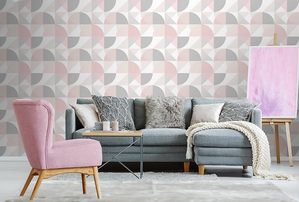 - Boutique Graphic Pink Wallpaper - 106316 - Decor Warehouse