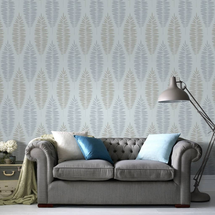 Boutique Lucia Duck Egg Wallpaper - 104146