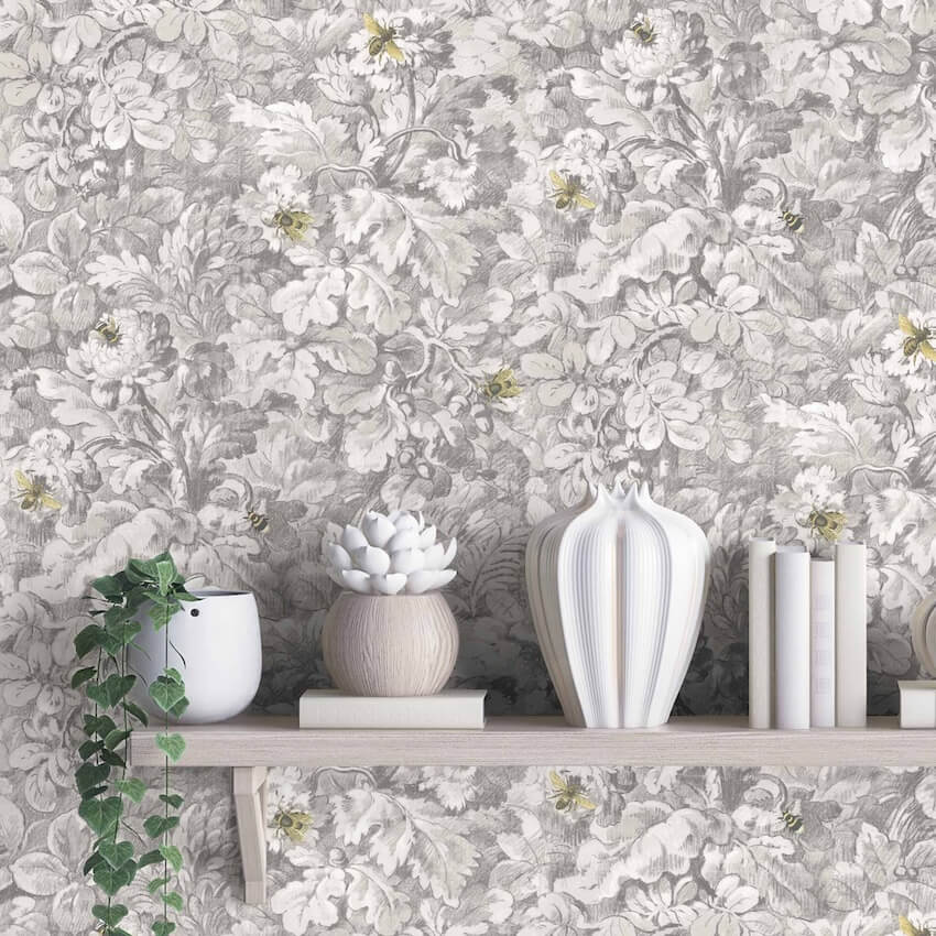 WM-318-01-Woodchip & Magnolia-Busy Bee Wallpaper-Decor Warehouse