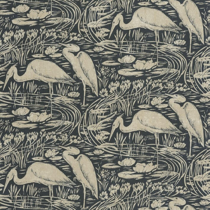 BBLN89736500-Casadeco-Casadeco Babylone Euphrate Encre/Naturel Wallpaper-Decor Warehouse