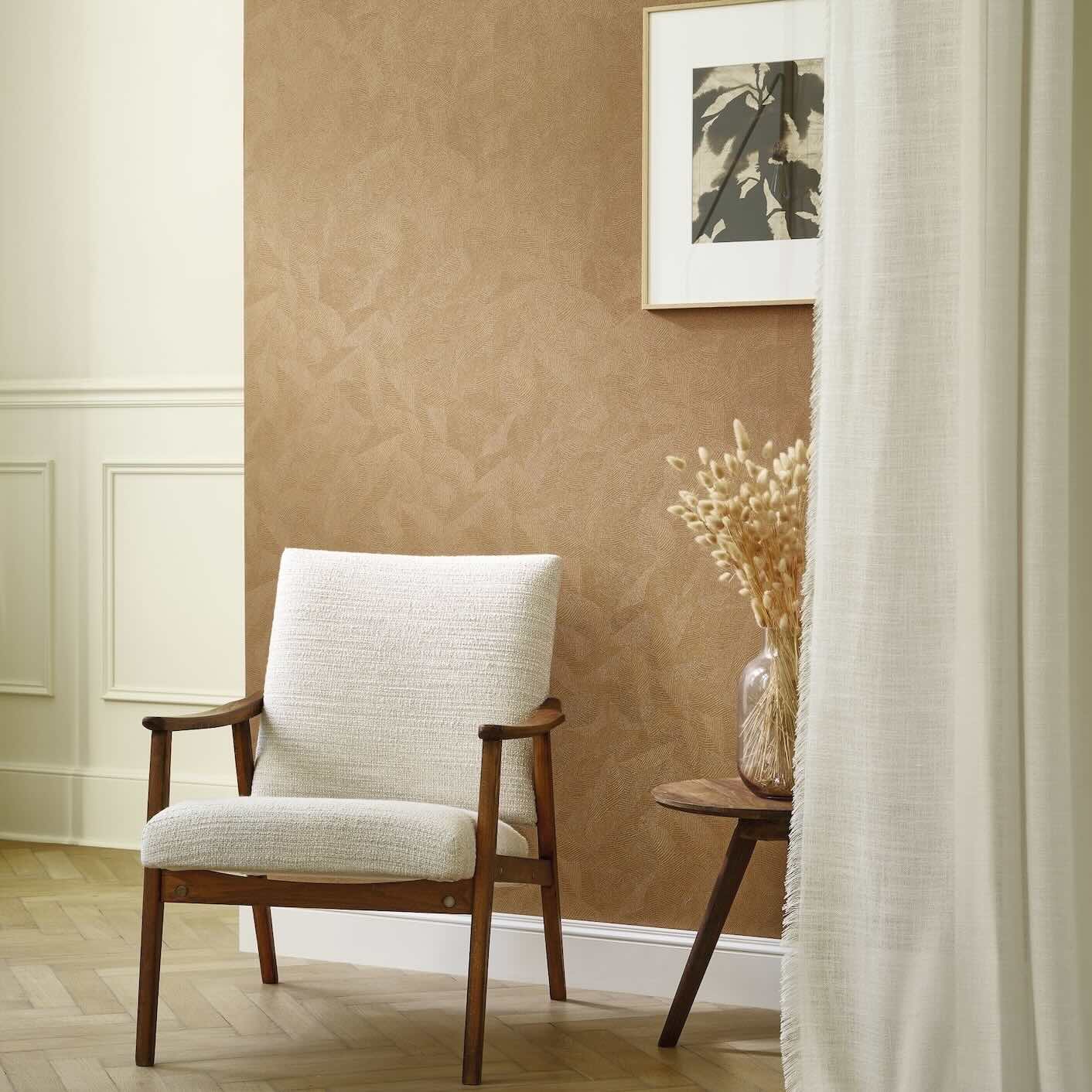 - Casadeco Riverside 4 Masaya - Beige Cognac Wallpaper - RIVI86422561 - Decor Warehouse