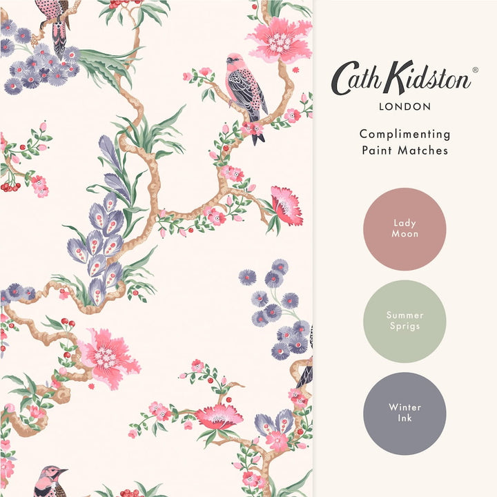 131429 - Cath Kidston Wallpaper - Cath Kidston Birds & Berries Spring Wallpaper - Decor Warehouse