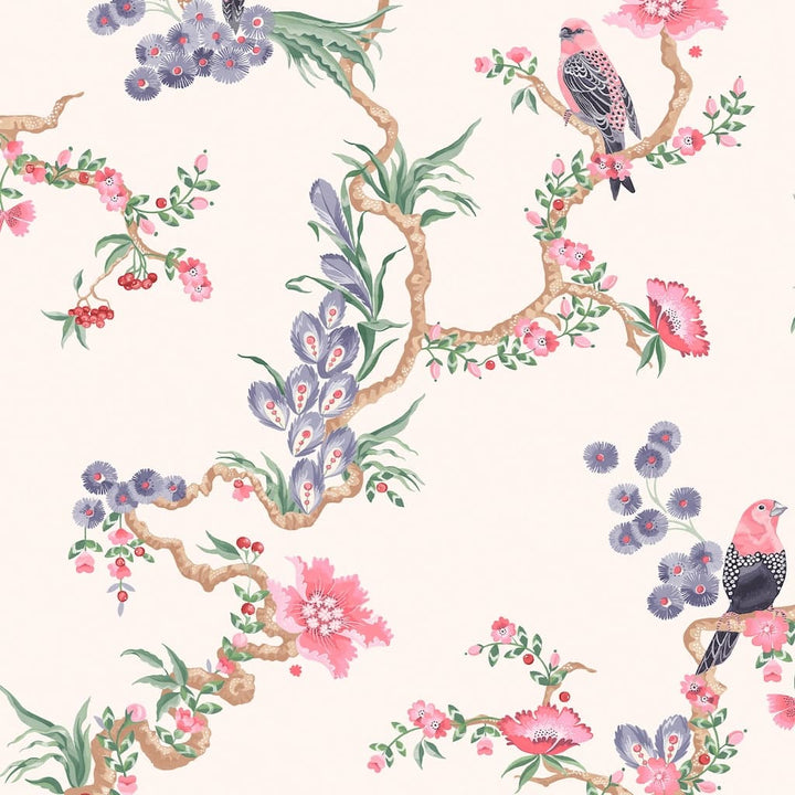 131429 - Cath Kidston Wallpaper - Cath Kidston Birds & Berries Spring Wallpaper - Decor Warehouse