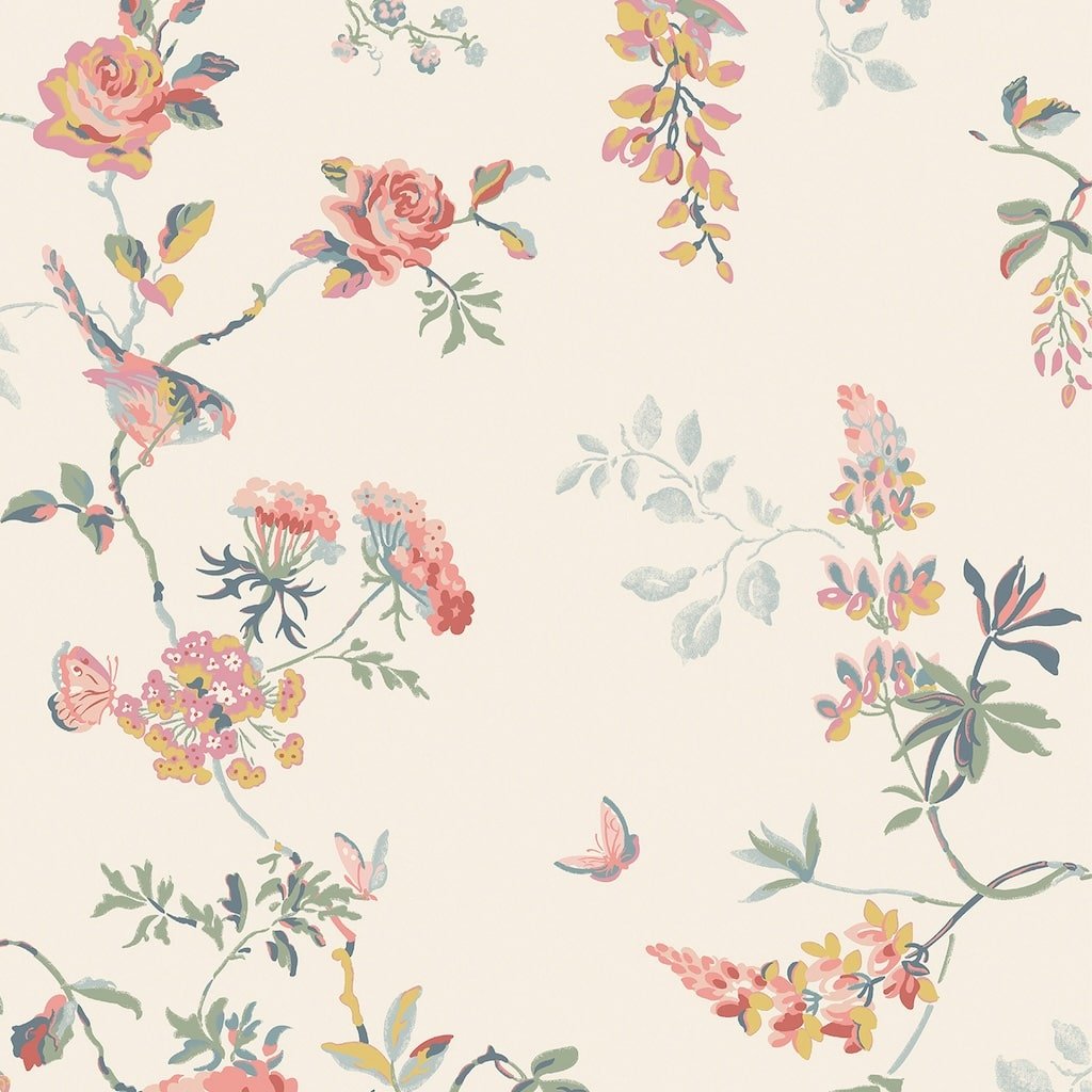  - Cath Kidston Birds & Roses Spring Wallpaper - 125503 - Decor Warehouse