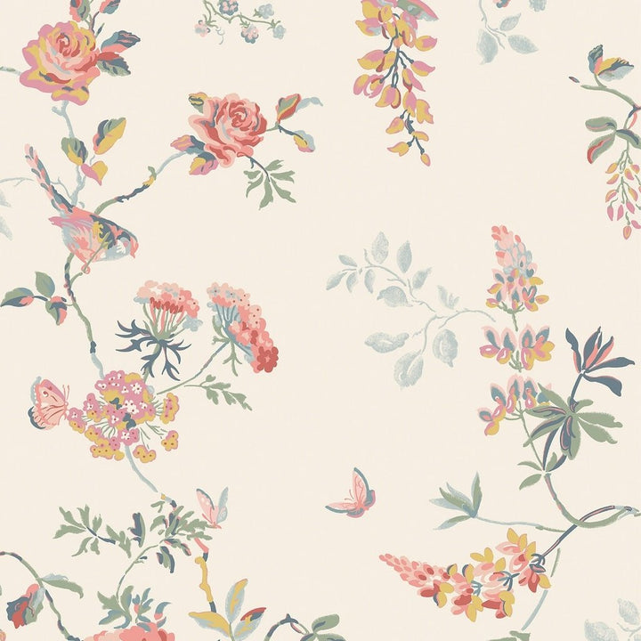  - Cath Kidston Birds & Roses Spring Wallpaper - 125503 - Decor Warehouse