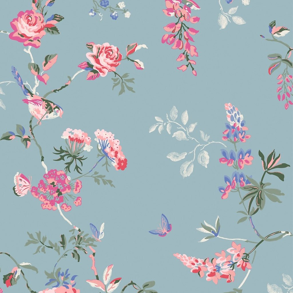  - Cath Kidston Birds & Roses Summer Wallpaper - 125504 - Decor Warehouse
