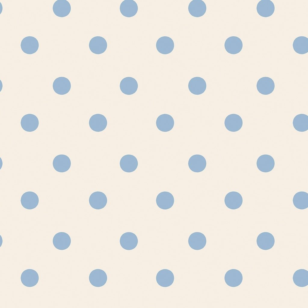  - Cath Kidston Button Spot Blue Wallpaper - 125522 - Decor Warehouse