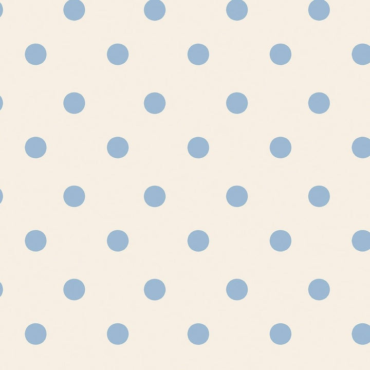  - Cath Kidston Button Spot Blue Wallpaper - 125522 - Decor Warehouse