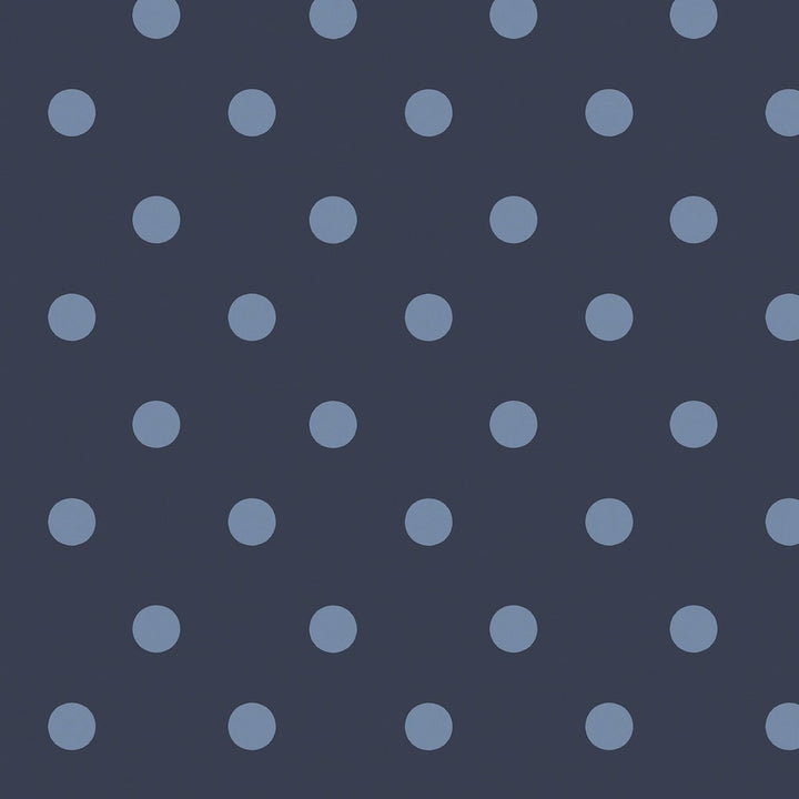 125523 - Cath Kidston - Cath Kidston Button Spot Navy Wallpaper - Decor Warehouse