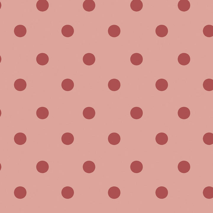  - Cath Kidston Button Spot Pink & Red Wallpaper - 125521 - Decor Warehouse