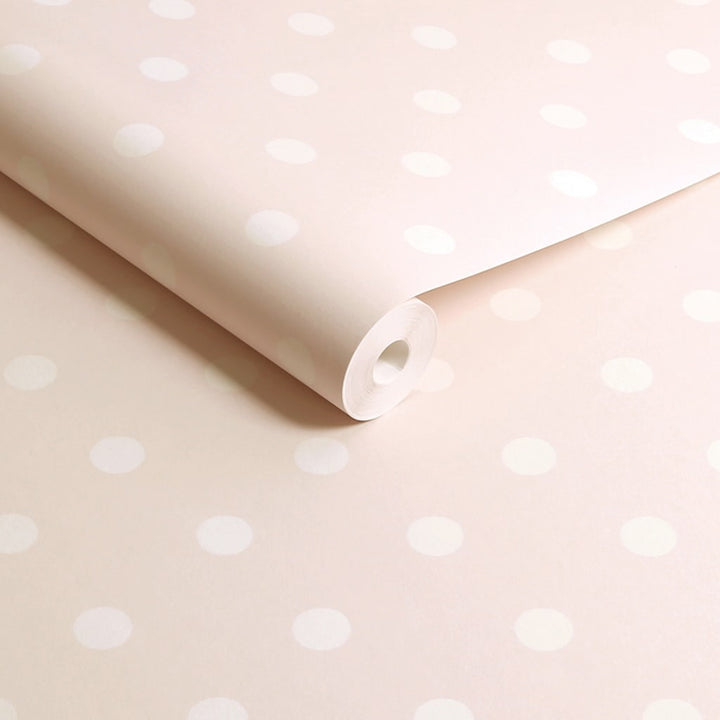  - Cath Kidston Button Spot Pink Wallpaper - 125520 - Decor Warehouse