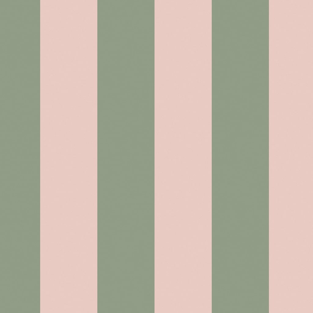  - Cath Kidston Canopy Stripe Green & Pink Wallpaper - 125518 - Decor Warehouse