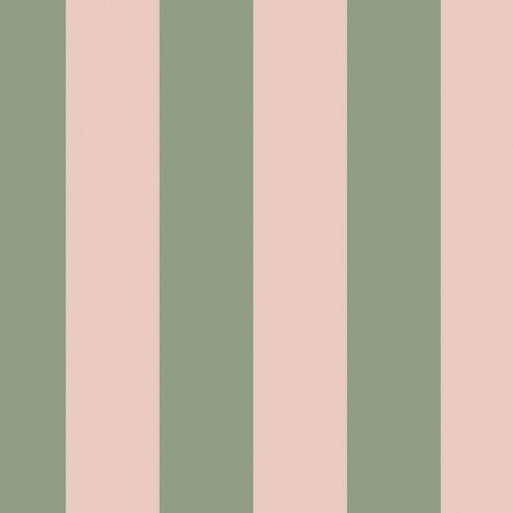  - Cath Kidston Canopy Stripe Green & Pink Wallpaper - 125518 - Decor Warehouse