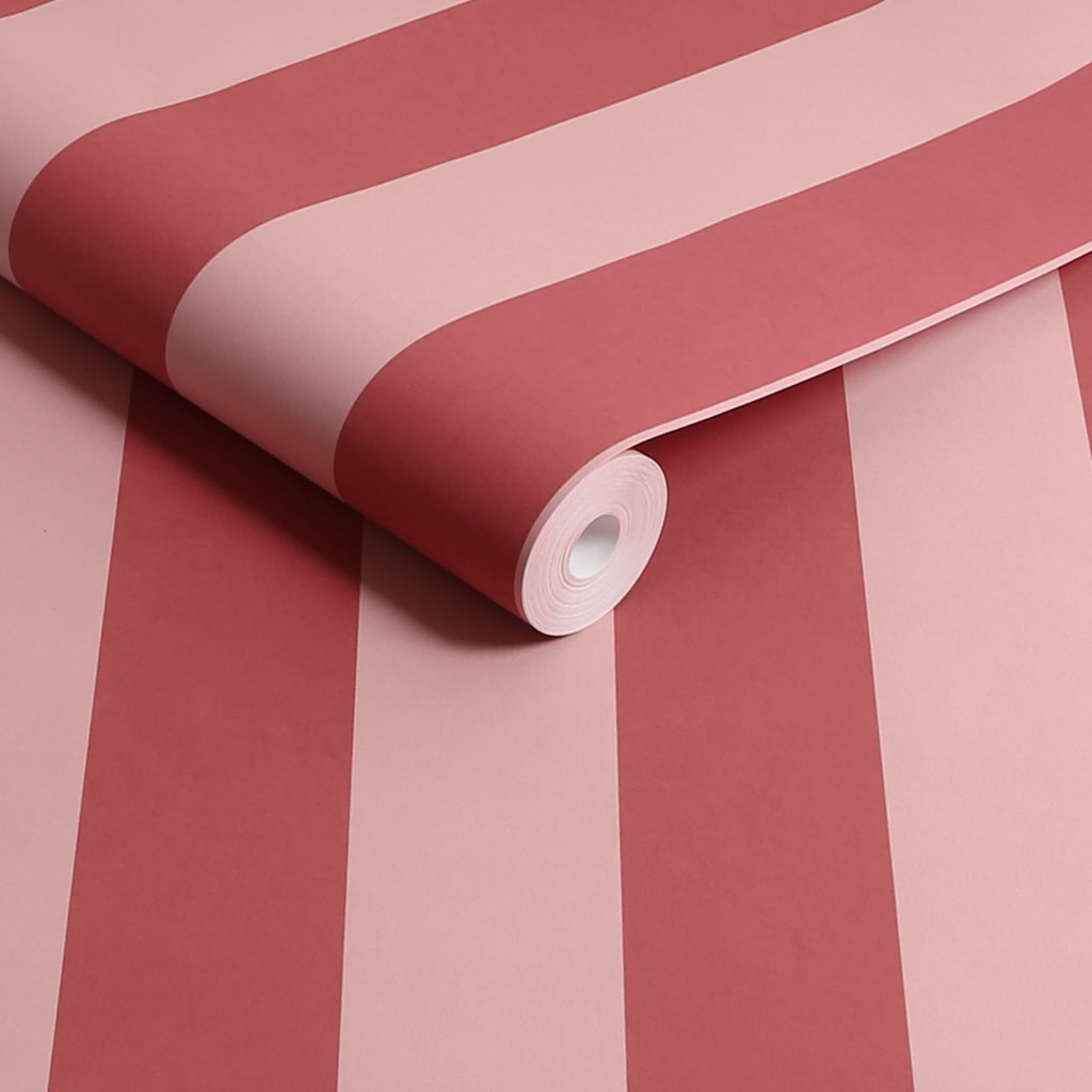 - Cath Kidston Canopy Stripe Pink & Red Wallpaper - 125519 - Decor Warehouse
