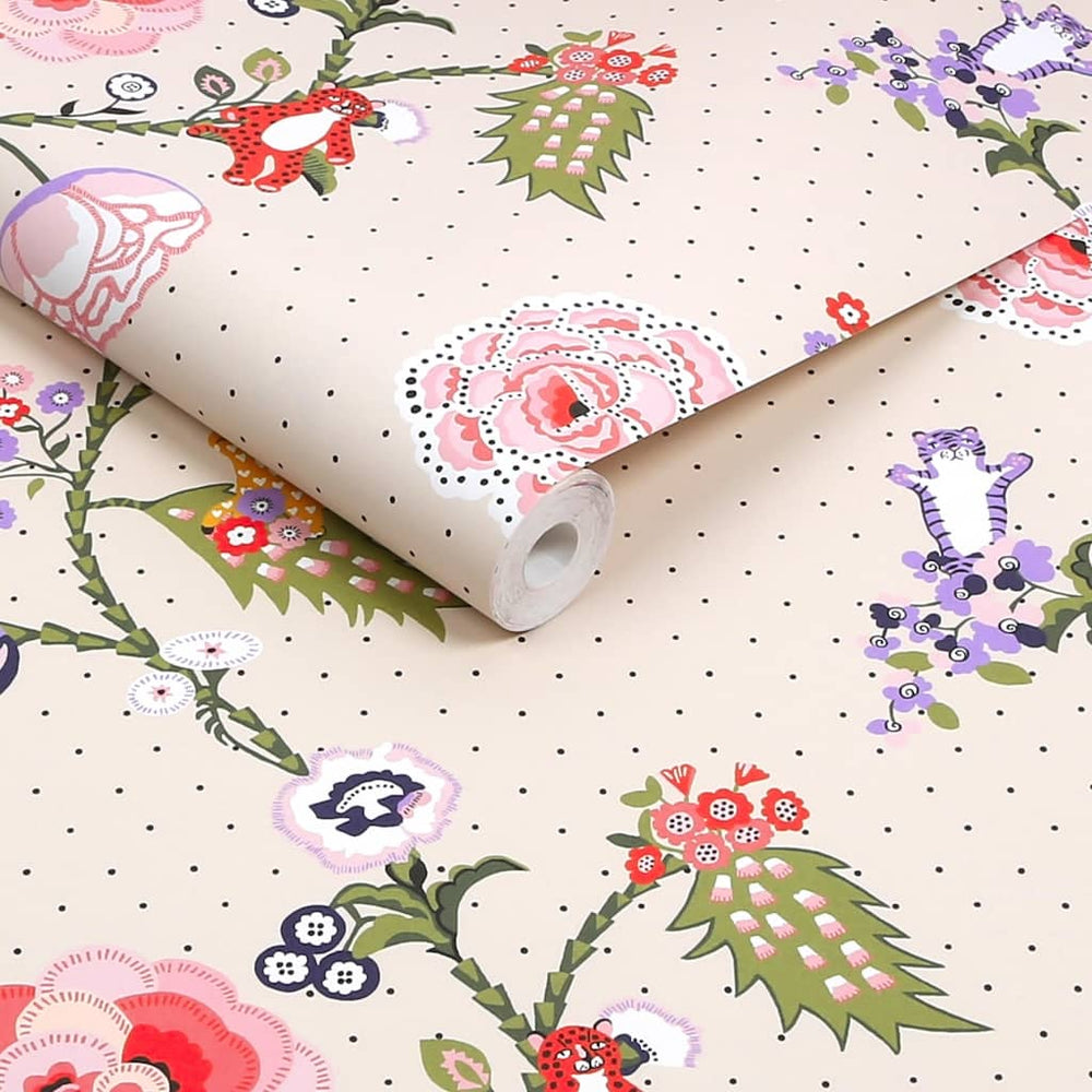  - Cath Kidston Catnip Neutral Wallpaper - 131433 - Decor Warehouse