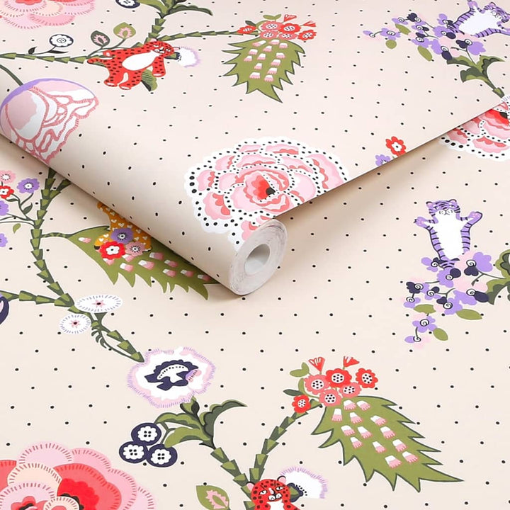  - Cath Kidston Catnip Neutral Wallpaper - 131433 - Decor Warehouse
