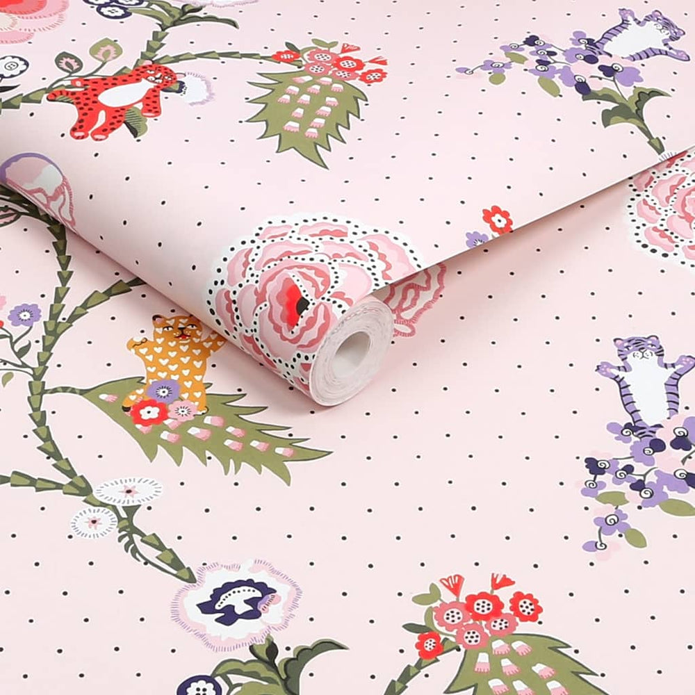  - Cath Kidston Catnip Pink Wallpaper - 131432 - Decor Warehouse