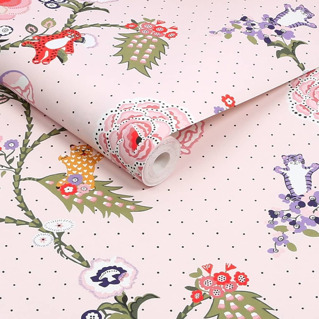 131432 - Cath Kidston Wallpaper - Cath Kidston Catnip Pink Wallpaper - Decor Warehouse
