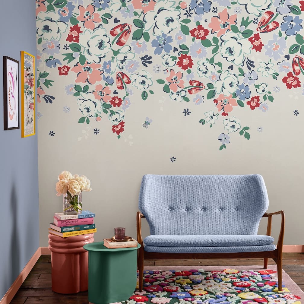 Cath Kidston Clifton Floral Cream Wall Mural - 127772M