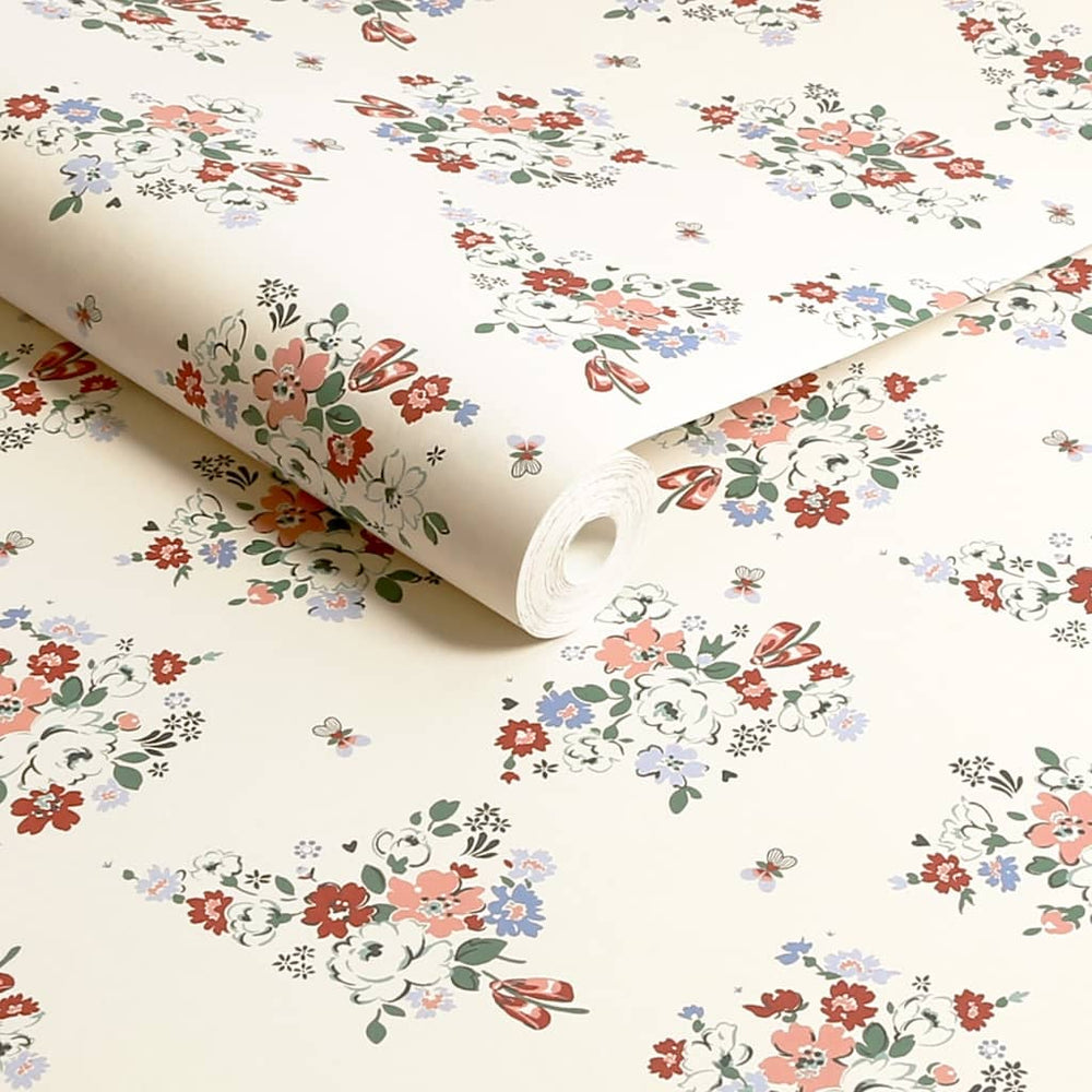  - Cath Kidston Clifton Floral Cream Wallpaper - 125509 - Decor Warehouse