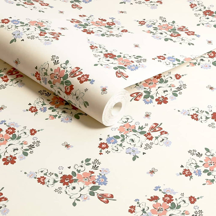  - Cath Kidston Clifton Floral Cream Wallpaper - 125509 - Decor Warehouse
