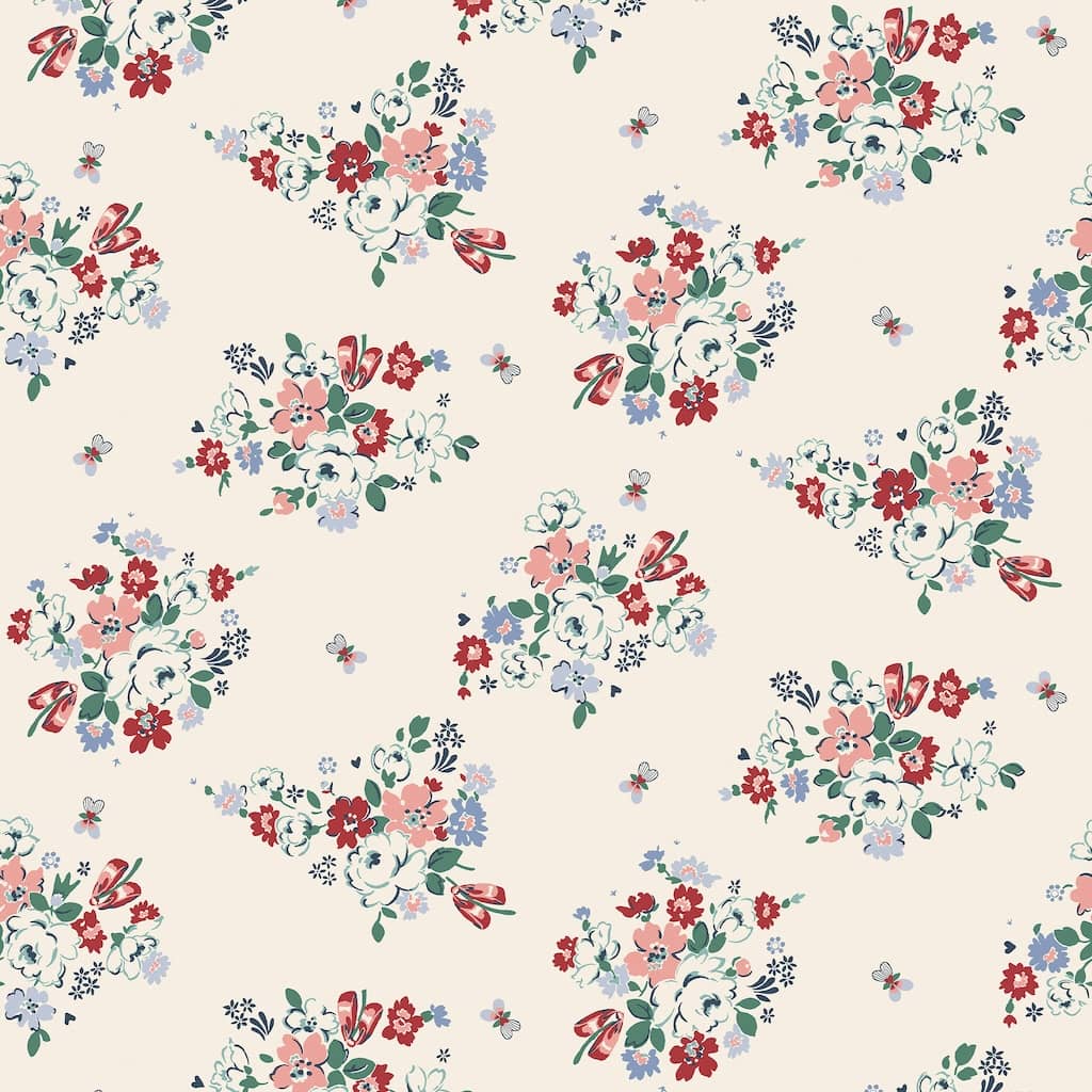  - Cath Kidston Clifton Floral Cream Wallpaper - 125509 - Decor Warehouse