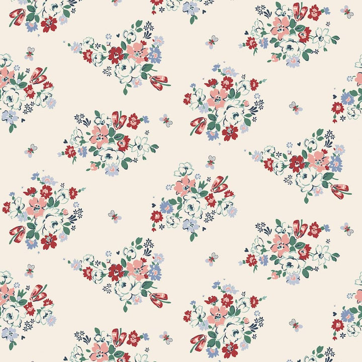  - Cath Kidston Clifton Floral Cream Wallpaper - 125509 - Decor Warehouse